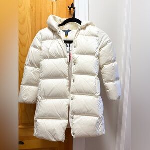 NWT Polo Ralph Lauren Girls Water-Resistant Down Long Coat size 6X